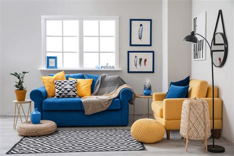 Living Room Decorating Ideas With Blue Sofa | Bryont Blog