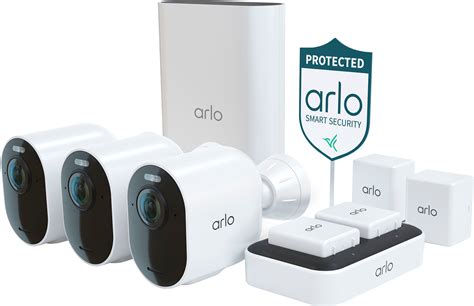 Arlo – Ultra 2 Spotlight 3-Camera Security Bundle Indoor/Outdoor ...