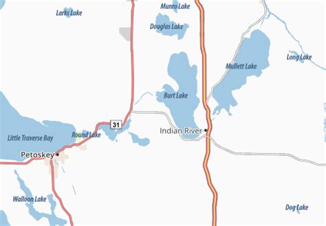 MICHELIN Burt Lake map - ViaMichelin