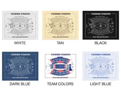 Print of Vintage Foxboro Stadium Seating Chart Seating Chart - Etsy