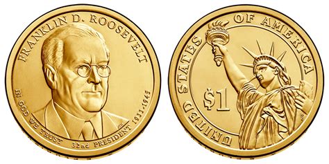 Presidential Dollar Coins - $1 Golden Presidents Coins