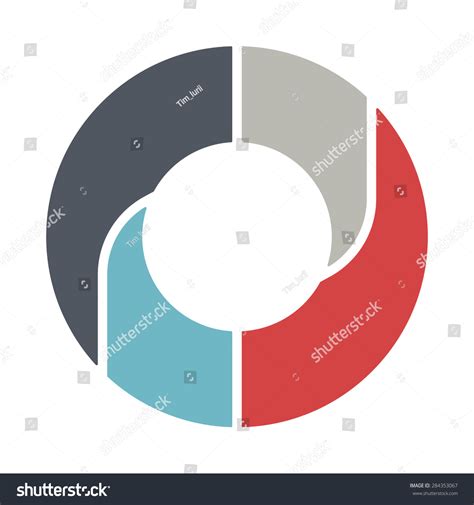 Pie Chart Four Colored Sections Template Stock Vector (Royalty Free ...