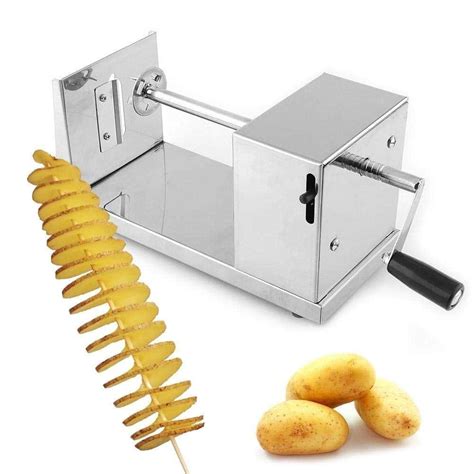 Manual Stainless Steel Twisted Potato Slicer Spiral Vegetable Cutter - Online Home Shopping in ...