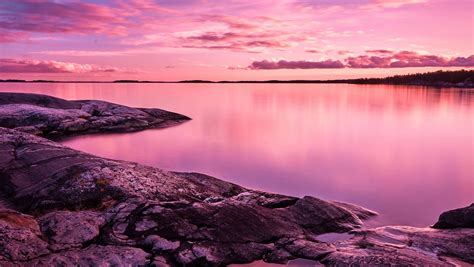 1360x768 Resolution Pink Lake 8K Desktop Laptop HD Wallpaper - Wallpapers Den