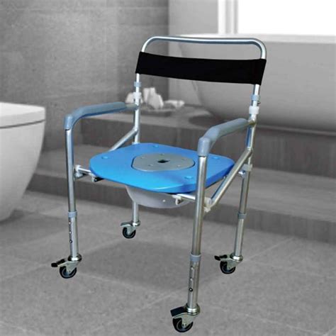 Buy Vissco Comfort Foldable Commode Shower Chair with Wheels at lowest price | Dotage Store