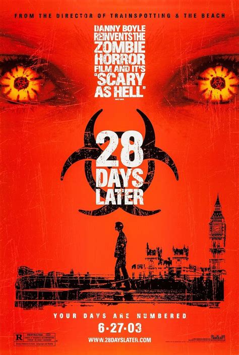 28 Days Later movie poster - Zombie Apocalyptic Horror 11" x 17" inches | eBay