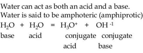 Why is oh- acid and h3o+ base H20(/) + H20(/) Acid Base H30+(aq) + OH ...