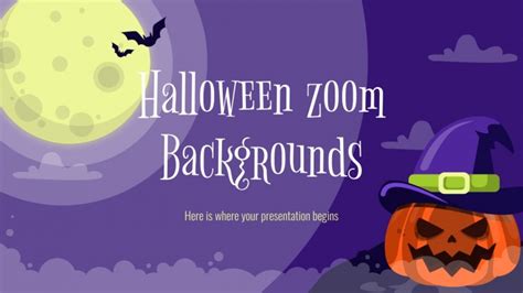 Halloween Zoom Backgrounds | Google Slides & PowerPoint