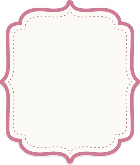 Customizable Pink Border Label and Frame Clipart PNG | PNG All