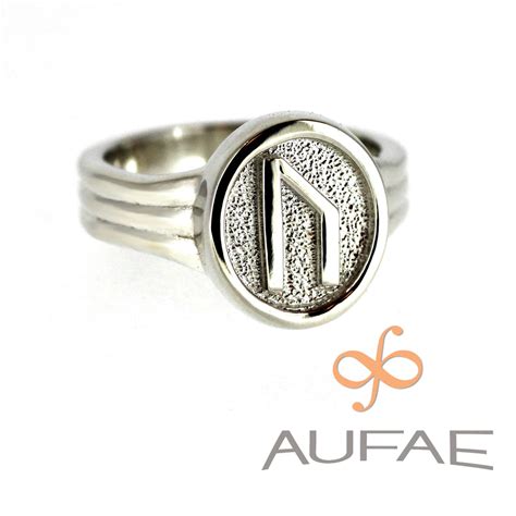 Uruz Rune Ring in Sterling Silver - Aufae Jewelry