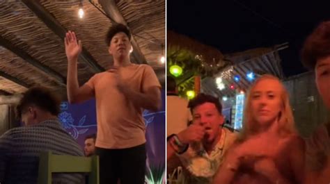 Patrick Mahomes Hilariously Ignores His Fiancée Twerking While His Brother Does TikTok Dances At ...