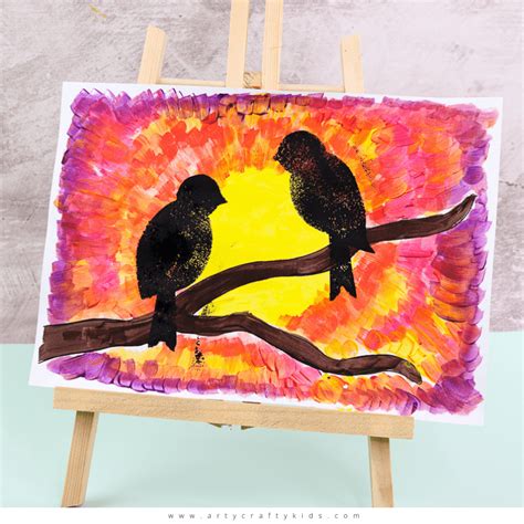 Easy Silhouette Painting For Kids - bmp-thevirtual