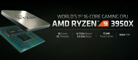 AMD unveils 16-core Ryzen 9 3950X gaming CPU