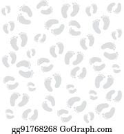 1 White Texture Withbaby Footprints Clip Art | Royalty Free - GoGraph