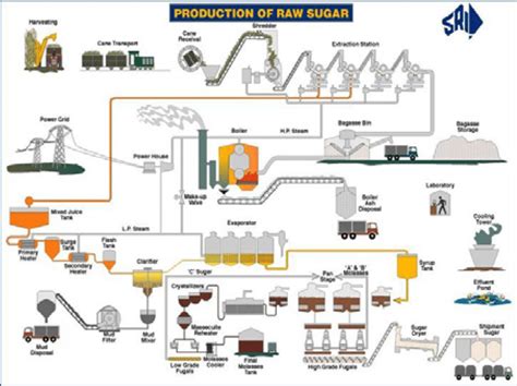 Sugar Cane Process Flow Diagram