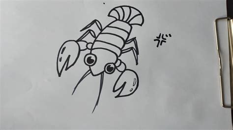 How to Draw Crayfish - YouTube