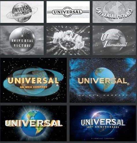 Universal logo evolution. : r/FIlm