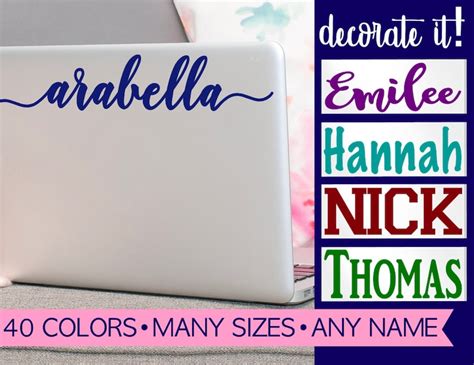 Laptop Stickers Laptop Decal Computer Decal Name Laptop » Petagadget