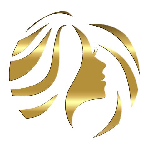 Hair Salon Logo Gold 18876250 PNG