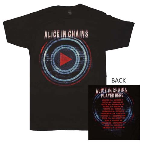 Alice in Chains Played Here Tour T-Shirt Vintage Rock T Shirts, Rock ...