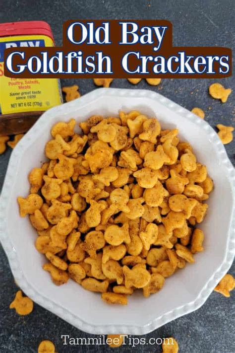 3 Ingredient Old Bay Goldfish Crackers - Tammilee Tips