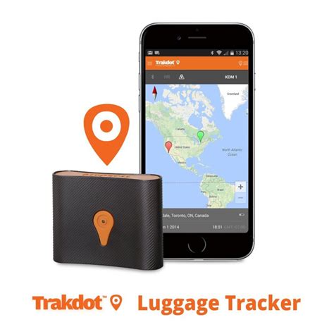 Trakdot Luggage Tracker (Black/Orange) - GeeWiz