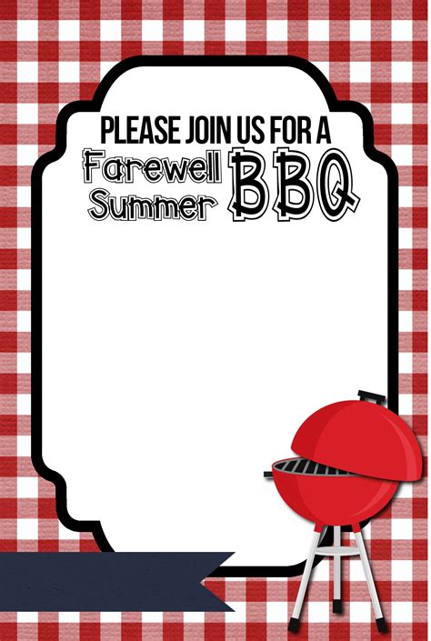 Free Printable Bbq Invitation Template If You Have A House With A Big ...