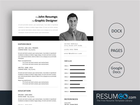 ZOE – Easy to Print Resume Template | ResumGO