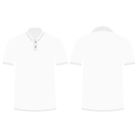 White Polo Shirt Front Back Vector Art Mockup, White Polo, Polo Mockup ...