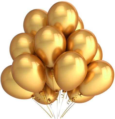 Golden Balloons transparent PNG - StickPNG