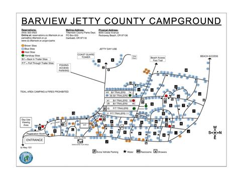 A current map of Barview Jetty Campground. (Courtesy of the Tillamook County Parks Department ...