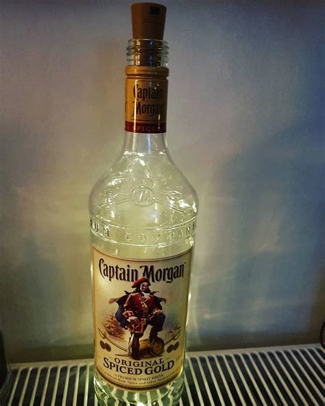 Captain Morgan bottle light #captain #morgan #captainmorgan #upcycledbottles #glass #lighting # ...