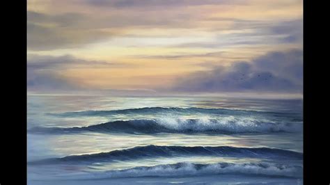 Oil painting of the ocean at sunset - Video Tutorial - PaintingTube