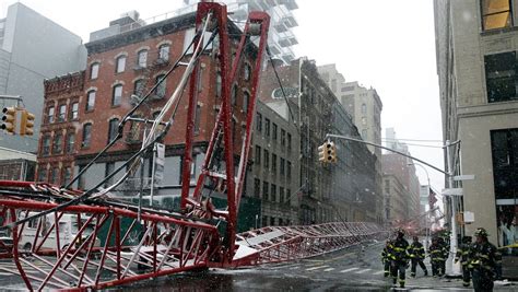 Massive crane collapse in NYC