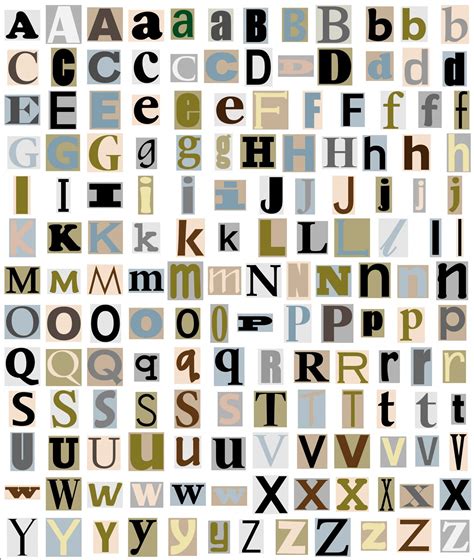 Alphabet Letters From Magazine Free Stock Photo - Public Domain Pictures | Carta collage ...