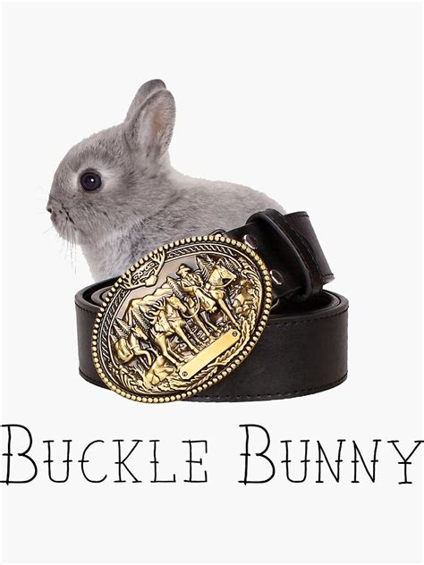 "Buckle Bunny" Sticker by rachelcsmith | Redbubble