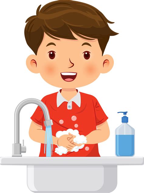 Kid Wash Hands Clipart