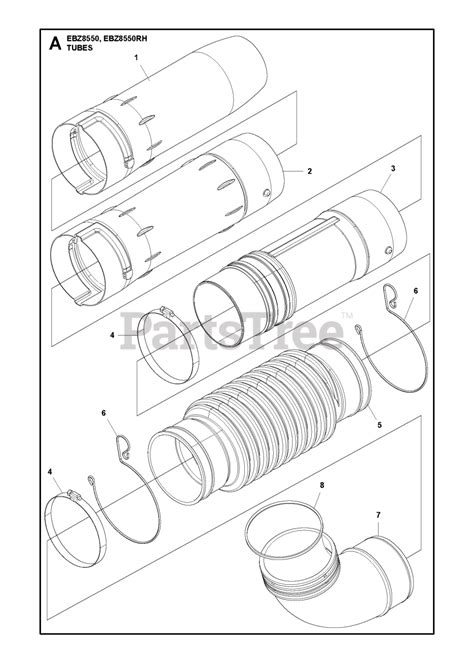 RedMax EBZ 8550 (EBZ 8550 RH) - RedMax Backpack Blower TUBE Parts Lookup with Diagrams | PartsTree