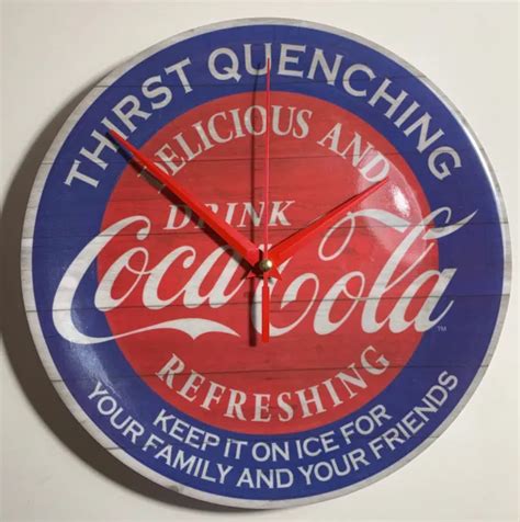 COKE COCA-COLA DELICIOUS Refreshing 9" Circle Wall mount Clock NEW $20.27 - PicClick CA