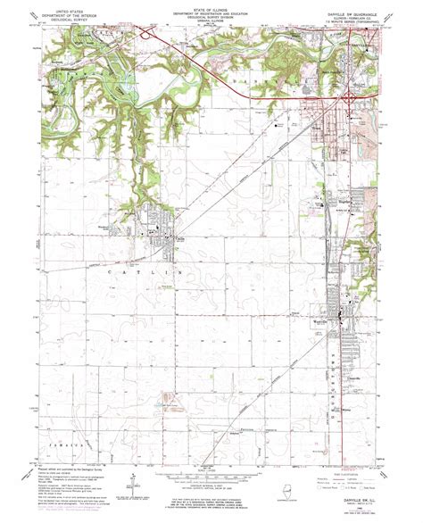 Danville Sw topographic map, IL - USGS Topo Quad 40087a6