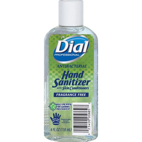 Dial Professional Antibacterial Hand Sanitizer - 4 oz - Flip Top Bottle Dispenser - Kill Germs ...