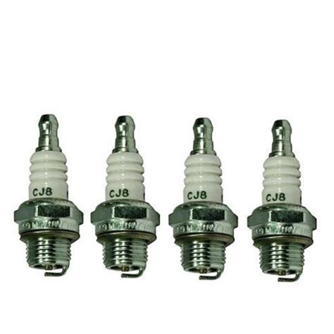 4x Champion CJ8 Spark Plugs fits Selected Victa 2 Stroke Mowers Trimmers