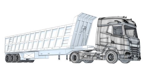 Truck with Tipper Trailer – 3D Horse