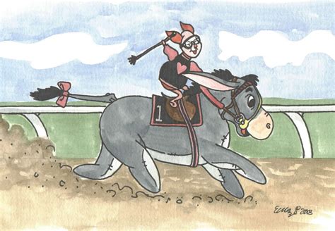 PIGLET and EEYORE Horse Racing ORIGINAL Painting - Etsy