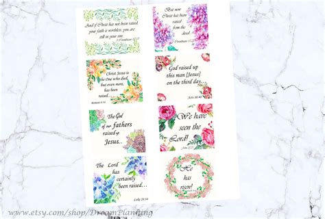 Easter Bible Verses Cards Scripture Memory Cards ESV Scripture Study Scripture Memory Verse ...