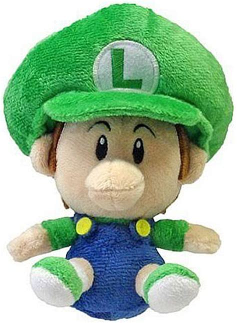 Super Mario Bros Luigi 5 Plush Baby San-Ei - ToyWiz