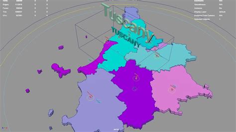 Tuscany Italy map region geography political geographic 3D model rigged | CGTrader