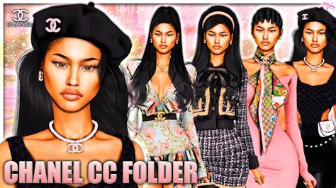 DESIGNER CHANEL RUNWAY MODEL CC FOLDER & SIM DOWNLOAD | HAIR, PURSES ...