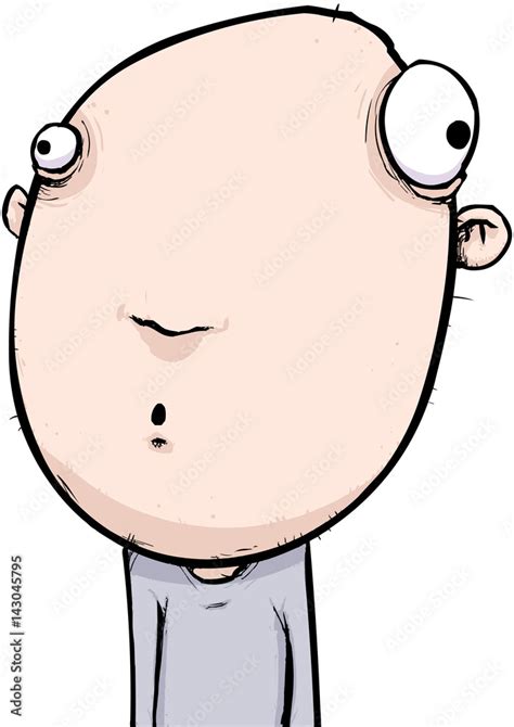 Man with a giant head funny cartoon character illustration Stock Vector ...