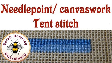 How to do TENT STITCH in needlepoint / canvaswork / cross stitch embroidery - YouTube